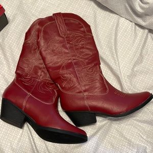 Never worn! Rampage Boots - Red - Size 8M